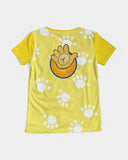 Funatic The Super Bear Sunshine Yellow Ladies V-Neck Tee