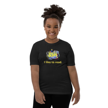 Buy black I LIKE TO READ Girls T-Shirt