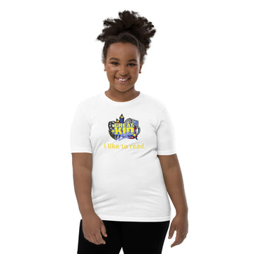 Buy white I LIKE TO READ Girls T-Shirt